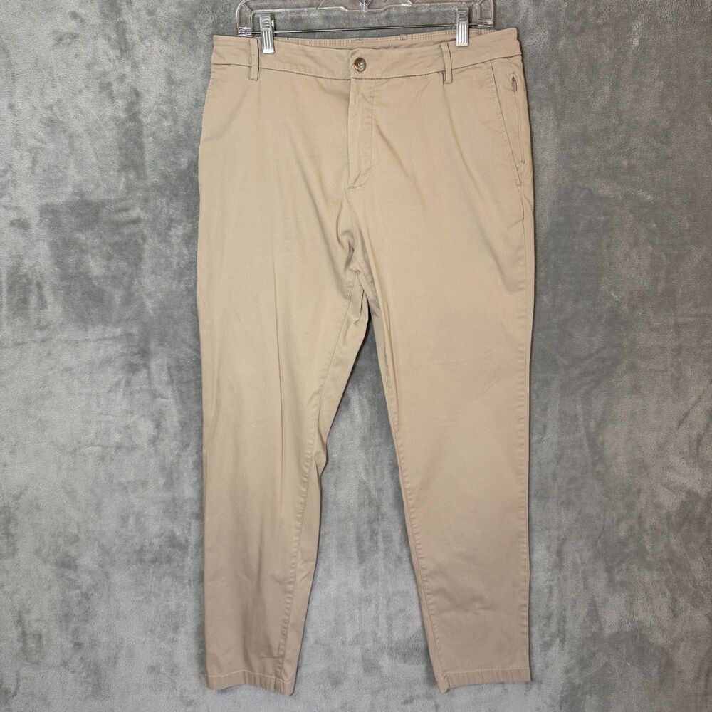 Birddogs Men's 34x32 (*34x29.5) Khaki Tan Chino Pants Stretch Built In Liner